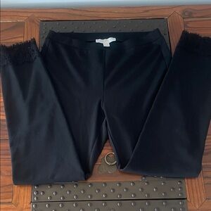 Michael Kors Black Lace Trim Leggings